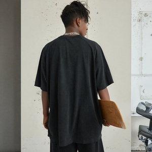オーバーサイズ カジュアル 欧米風 Tシャツ 綿100% 180グラム ニット生地 無地 ユニセックス - Product Image 3
