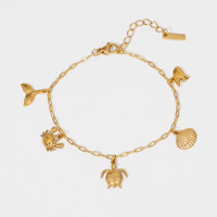Bracelet pendentif coquille de tortue N&S pour femme, tendance vacances à la plage, bijoux fantaisie en acier inoxydable, vente en gros