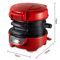 Pemanggang Hamburger Mini Elektrik 3in1 Grosir 110V Pembuat Sarapan Multi-Fungsi Pemanggang Sandwich dengan Wajan Penggorengan Telur untuk Penggunaan di Rumah