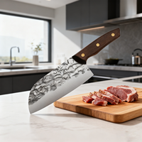 Couteau de chef chinois très vendu, hachoir de boucher professionnel en acier inoxydable, couteau de cuisine écologique en bois, ambidextre pour