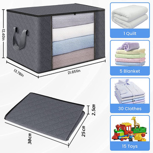 Bolsas Plegables <span class=keywords><strong>para</strong></span> Almacenamiento de Ropa con Ventana Transparente, Asas Reforzadas, Gran Capacidad, Organizador de Armario <span class=keywords><strong>para</strong></span> Ropa de Cama, Mantas y Edredones - Product Image 6