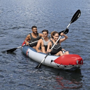 Kayak gonflable double à fond brossé pour la compétition, canoë pliable, kayaks de rafting, planche à pagaie récréative, pêche - Product Image 2