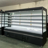 Vitrine Réfrigérée Commerciale de Grande Capacité, Style Supermarché, pour la Présentation et la Vente en Gros de Boissons
