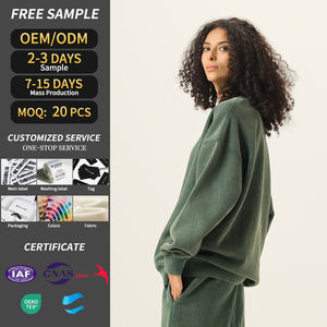 까마귀 제조 업체 빈 필수품 풀오버 까마귀 하이 퀄리티 사용자 정의 자수 박시 플러스 사이즈 남성용 스웨트 셔츠 겨울 - Product Image 2