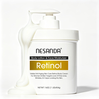 NESANDA Lotion Corporelle Hydratante Anti-Âge et Anti-Rides au Rétinol, Parfum Citron, Utilisation Nocturne, 454g, pour Femme, Soin de la Peau