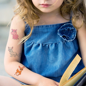 Tatuaggio glitterato personalizzato per bambini animali da cartone animato facile da pulire tatuaggio con Glitter temporaneo per bambini - Product Image 3