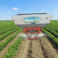 Semoir à gazon et épandeur d'engrais à trémie en acier inoxydable, entraîné par prise de force de tracteur, haute efficacité, pour l'agriculture et le contrôle des insectes - Marque Runzecheng