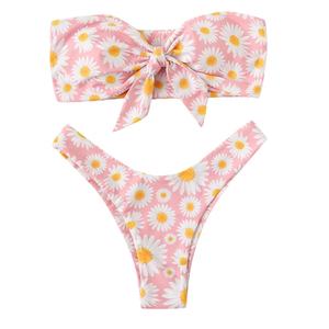 Bikini de una pieza con logo personalizado, estampado de puntos sólidos, brillante, de cintura alta, corte en V, tipo tanga, servicio OEM, talla XXS - Product Image 4