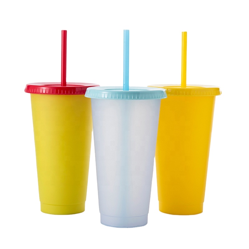 Стакан Everich 24 унции, пластиковый, 700 мл, охлаждающий стакан с прозрачной крышкой