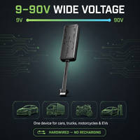 Rastreador GPS para Motocicletas, Bicicletas Eléctricas y Scooters, con Alerta de Exceso de Velocidad, Geocerca y Despliegue en Servidor Privado, de Amplio Rango de 9-90V, Cableado
