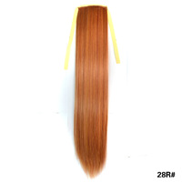 Vente en gros Perruque de queue de cheval cheveux longs et raides pour femmes multicolores