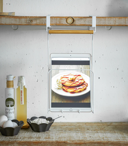 Organisateur <span class=keywords><strong>de</strong></span> <span class=keywords><strong>cuisine</strong></span> à deux niveaux Porte-livres <span class=keywords><strong>de</strong></span> <span class=keywords><strong>cuisine</strong></span> pour tablettes en métal et bois - Product Image 5