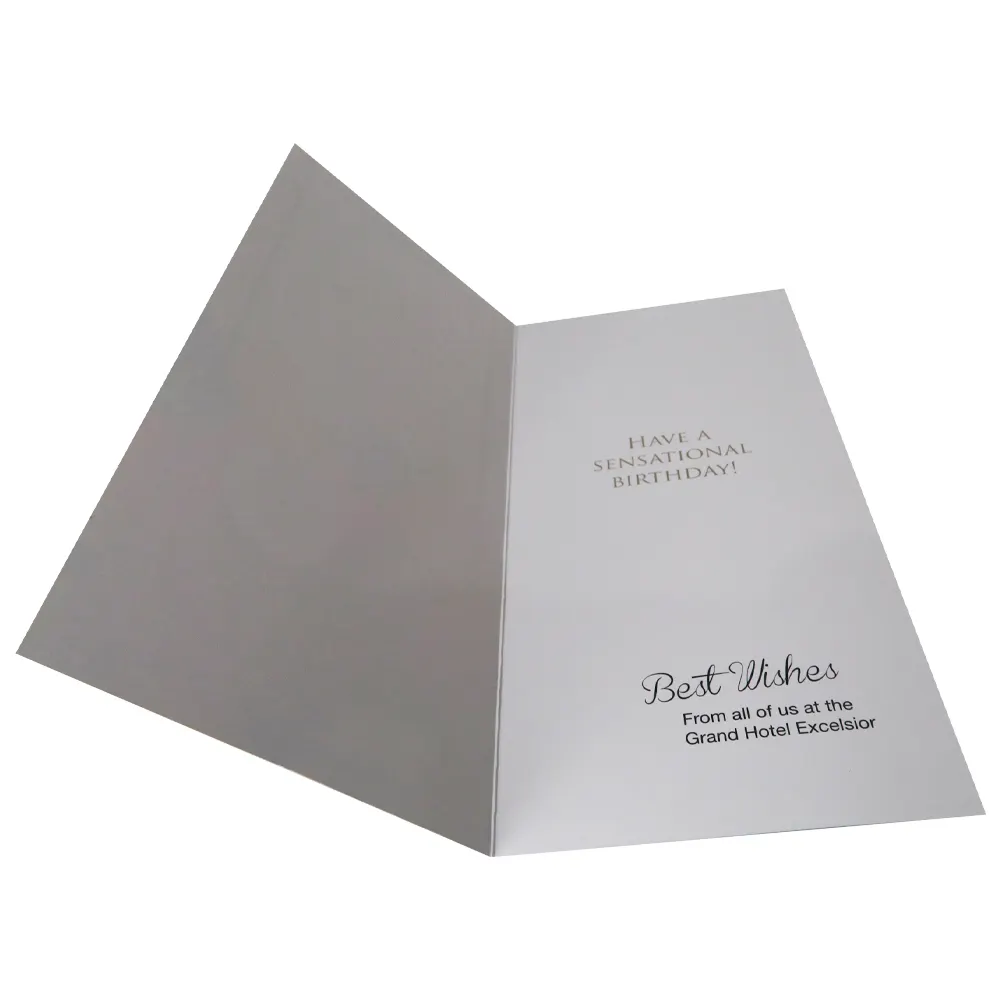 OEM faltbare weiße Gruß papier karten kunden spezifische Größe Party liefert umwelt freundliche Geburtstags karte