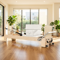 Machine de Pilates Reformer Professionnelle en Bois d'Érable Modèle Classique Gain de Place Vente Directe Usine Ensemble Complet Inclus YQ002