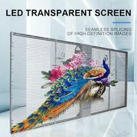 Pantalla LED Transparente para Escaparates P3.9-P7.8, Pantalla LED de Vidrio Transparente para Video Wall Publicitario