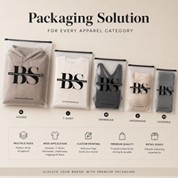 Sacs Ziplock givrés personnalisés de luxe avec impression mate, emballage pour vêtements, présentation pour boutique de mode et marque de prêt-à-porter