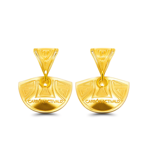 Boucles d'oreilles géométriques ethniques en acier inoxydable 316L plaqué or PVD, bijoux tendance pour femmes - Product Image 2