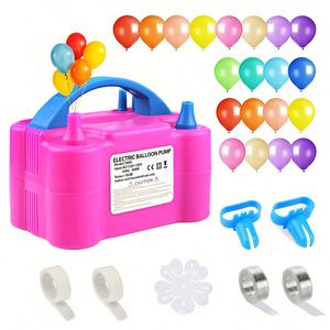 <b>Custom</b> Electric <b>Balloon</b> Pump 600W Dual Nozzle Portable Air Inflator <b>Balloon</b> Blower Pump for Party Decoration Supplies - Product Image 2