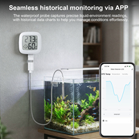 Capteur d'humidité et de température Tuya Zigbee avec sonde externe, thermomètre LCD pour la surveillance de la maison intelligente via l'application, pour réfrigérateur
