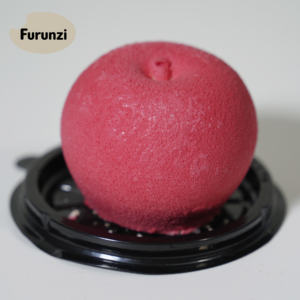 カスタマイズされたリンゴ型のフルーツ入りムースケーキ、在庫あり、冷凍ムースケーキ、パーティー用の赤リンゴケーキ - Product Image 1