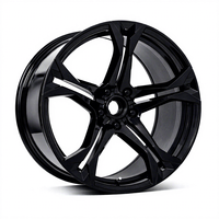 Velg Alloy Forged Monoblock Custom 18-24 Inch 5x120 5 Spoke Gloss Black untuk Mobil Sport Chevrolet Camaro ZL1 SS