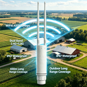 Excellent routeur Wi-Fi extérieur double bande intelligent AX1800 Wi-Fi 6 haute puissance compatible Starlink pour pont sans fil et point d'accès - Product Image 1