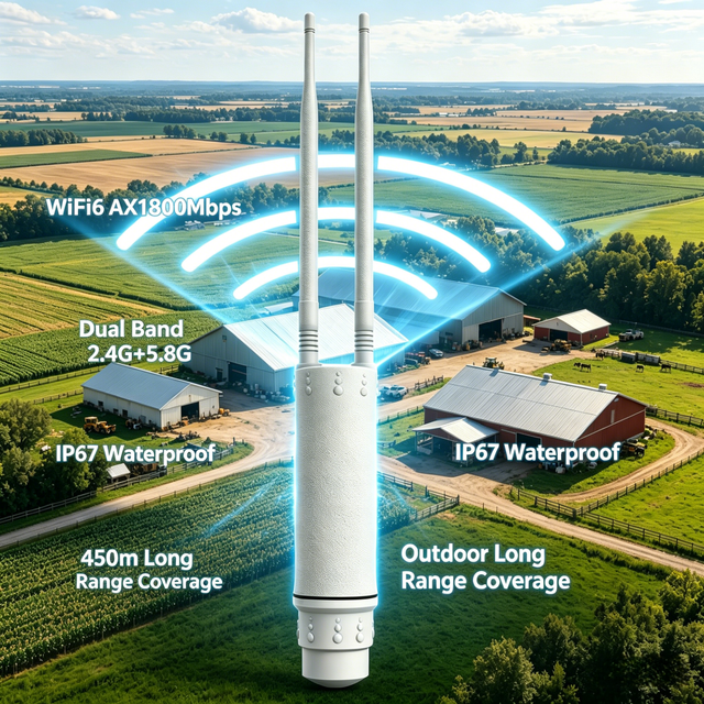 Good Pic AX1800 Wifi 6 Bridge Outdoor High-Power Starlink-Compatible Point Wireless AP Dual Band Smart Outdoor Wifi Repeater