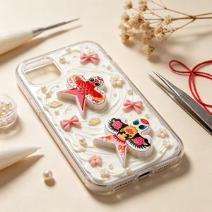 Cabochons et breloques en résine à dos plat, motif hameçon chinois traditionnel, pour la décoration de coques de téléphone et les loisirs créatifs (vente en gros) - Product Image 3
