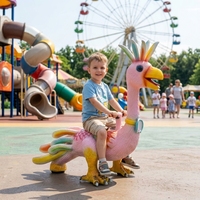 Vélo Électrique Souple pour Enfants Leduole, Thème Dinosaure, Moteur 250W, Rotation à 360 Degrés, Construction en Fibre de Verre, Modèle 1