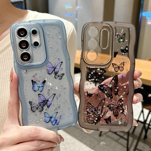 Funda Protectora para Teléfono con Diseño de Estrellas y Mariposas con Purpurina Epoxi, Transparente, Antigolpes y Suave para <span class=keywords><strong>Samsung</strong></span> <span class=keywords><strong>Galaxy</strong></span> S26 Ultra S25 Edge S24 S23 S22 <span class=keywords><strong>S21</strong></span> Plus S25FE - Product Image 5