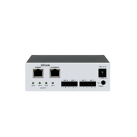 Boîtier d'interface audio Dante Thinuna DT-44BOX II 4 canaux, 4 entrées 4 sorties, audio réseau analogique avec alimentation fantôme 48V pour l'audio professionnel