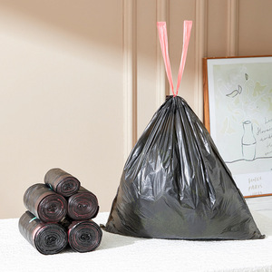 Bolsas de basura automáticas con cordón, tamaño grande, plástico negro grueso para el hogar, cocina, dormitorio, paquete de 150 unidades - Product Image 1