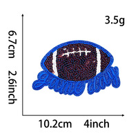 Parches de Lentejuelas Termoadhesivos Personalizados con Forma Irregular para Cascos de Softbol, Rugby y Otros Deportes