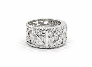 Luxury 925 <b>Silver</b> Diamond <b>Ring</b> Vintage Filigree Band Luxury Designer <b>Ring</b> Micro Pave Wedding Jewelry <b>Statement</b> Anniversary <b>Ring</b> - Product Image 3