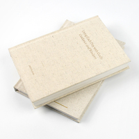 Carnet de notes/agenda personnalisé en lin de haute qualité avec couverture rigide et service d'impression de livres