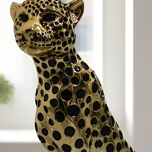 Statua di Leopardo in Resina Ecologica, Scultura di <span class=keywords><strong>Pantera</strong></span> Maculata, Figurina Animale Moderna, Decorazione per la Casa, Regalo - Product Image 5