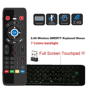 Souris volante 2,4G tactile intégrale avec gyroscope, clavier à apprentissage IR, rétroéclairage 7 couleurs, télécommande Air Mouse pour Smart TV, Android Box, PC - Product Image 6