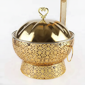 Réchaud de buffet professionnel en acier inoxydable doré à chauffage à l'alcool pour hôtels et banquets, équipement de maintien au chaud, prix de gros - Product Image 6