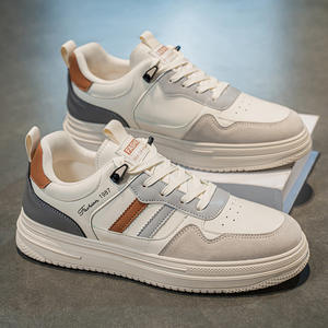 Chaussures pour hommes Nouveauté été 2025 Maille respirante blanche Tige en PU artificiel Semelle souple Légères Chaussures de sport décontractées Absorption des chocs - Product Image 4