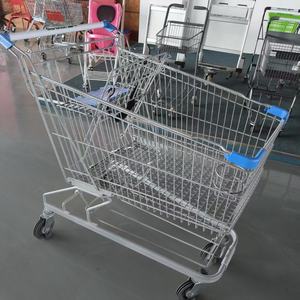 अमेरिकी शैली 150l सुपरमार्केट मॉडल ट्रोली कस्टम लोगो के साथ सुपरमार्केट के लिए कम कीमत शॉपिंग कार्ट - Product Image 2