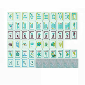 Juego de Fichas de Mahjong Americanas de Acrílico Azul <span class=keywords><strong>Coral</strong></span>, Modernas, Plegables, para 4 Jugadores, Diseño de Lujo Premium, Portátiles, para <span class=keywords><strong>Casino</strong></span> - Product Image 2