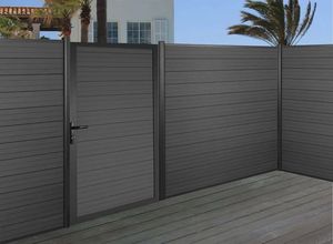 Composites en bois WPC clôture de jardin <span class=keywords><strong>2022</strong></span> Offre Spéciale matériaux recyclés bois plastique + HDPE + additifs revêtement en poudre enduit de puissance - Product Image 3