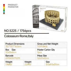 Bloques de Construcción Modelo del Coliseo de Roma, Italia, Juguete Educativo de Arquitectura DIY para Niños y Adultos, Venta al Por Mayor OEM - Product Image 2