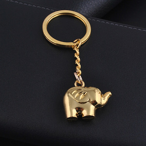 Llaveros de elefante 3D personalizados Llavero de regalo promocional Llavero de metal Elefante lindo Forma de animal Llaveros de protección de animales del mundo