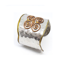 Bracelet en métal en laiton avec bijoux de mode en laiton faits à la main en inde pour Offre Spéciale Bracelets de manchette en pierre - Product Image 2