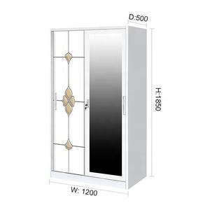 Lemari Pakaian 2 Pintu Besi DESLIZANTE Anti Rayap Anti Banjir 2 puerta abatible armario de metal muebles de dormitorio de hierro - Product Image 6