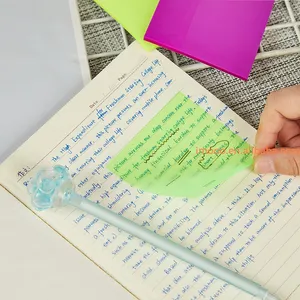 पारदर्शी चिपचिपा नोट्स 50 चादरें पुस्तक पालतू रंगीन पैड कार्यालय की आपूर्ति निविड़ अंधकार स्वयं चिपकने वाला स्पष्ट ज्ञापन नोटपैड