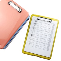 Classeur en plastique A4 multi couleurs de bonne qualité Presse-papiers PP pliable Office & Sschool avec boîte de rangement