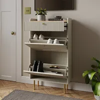 Vente à Chaud Wabi-Sabi MDF Bois Chêne Étagère à Chaussures Multicouche Simple Armoire à Chaussures pour Maison ou Ferme pour Dortoir ou Salon