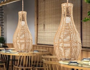 Lampada a sospensione <span class=keywords><strong>paralume</strong></span> in <span class=keywords><strong>corda</strong></span> di carta resistente e resistente dai produttori cinesi nuove tonalità e coperture Creative per lampade a maglia a mano - Product Image 3